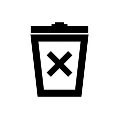 Trash can symbol. Design vector illustration