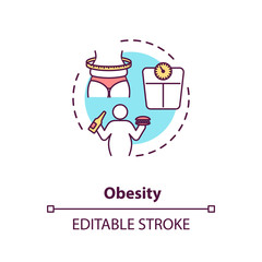 Fototapeta premium Obesity concept icon