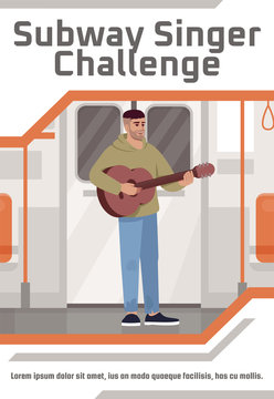 Subway singer challenge poster template