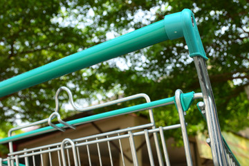 clean shopping cart trolley handle