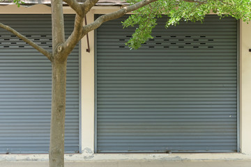 steel roller shutter door lock closed security