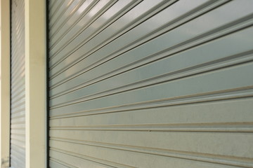 steel roller shutter door closed security