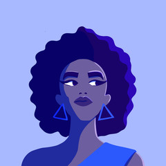 Portrait of a beautiful African America woman with attitude in vector format Wearing sunglasses