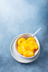 Sweet canned peaches