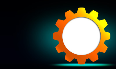 Business concept with gear for productivity