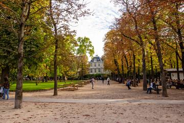 Le Jardin du Luxembourg in Paris, France - obrazy, fototapety, plakaty
