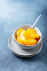 Sweet canned peaches