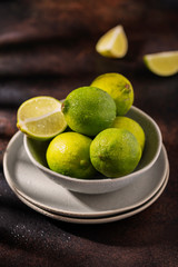 Fresh green limes