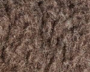 brown wool, background or texture, closeup.