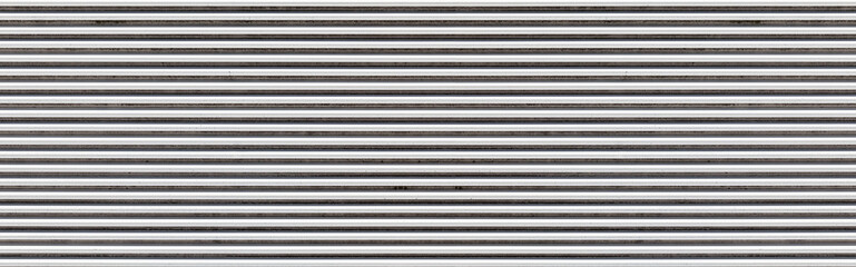 Panorama of white Corrugated metal texture surface or galvanize steel.