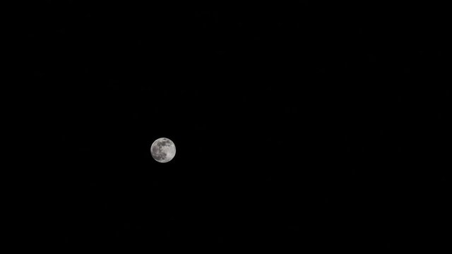 Supermoon 2020. The moon was shooted in darknes with 85mm lens on f1.5 on Canon EOS M50 in 4K resolution. The event was recorded on 8th of april in 2020.