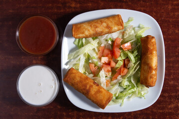 Deep fried spring rolls