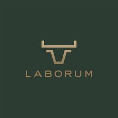 Abstract luxury buffalo logo design template