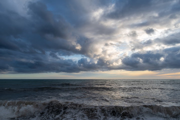 Obraz premium Stormy sky over sea