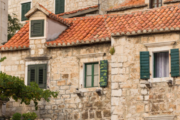 Old town in Omis, Croatia.