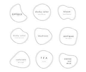 タイトルや見出しなどのフレーム・素材／イラスト／ゆるい