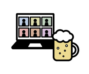 オンライン飲み会のアイコン イラスト テレビ電話 Wall Mural Yugoro オンライン飲み会のアイコン イラスト テレビ電話 Wall Mural Yugoro