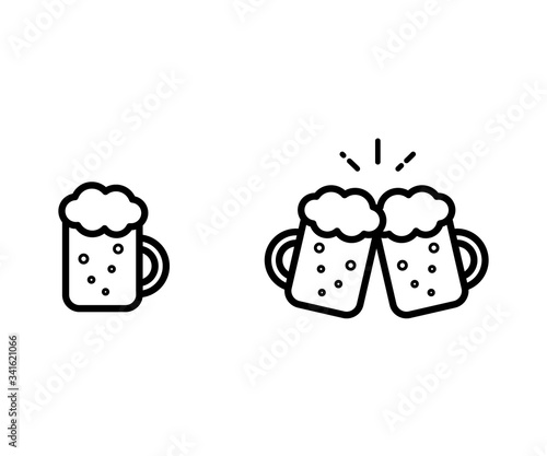 ビールのアイコン イラスト 生ビール 乾杯 Alcohol Wall Mural Alcoh Yugoro