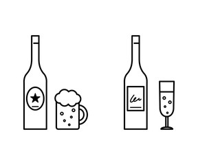 飲み物の手書きイラストのセット ジュース ワイン コーヒー カクテル おしゃれ Wall Mural Yugoro 飲み物の手書きイラストのセット ジュース ワイン コーヒー カクテル おしゃれ Wall Mural Yugoro