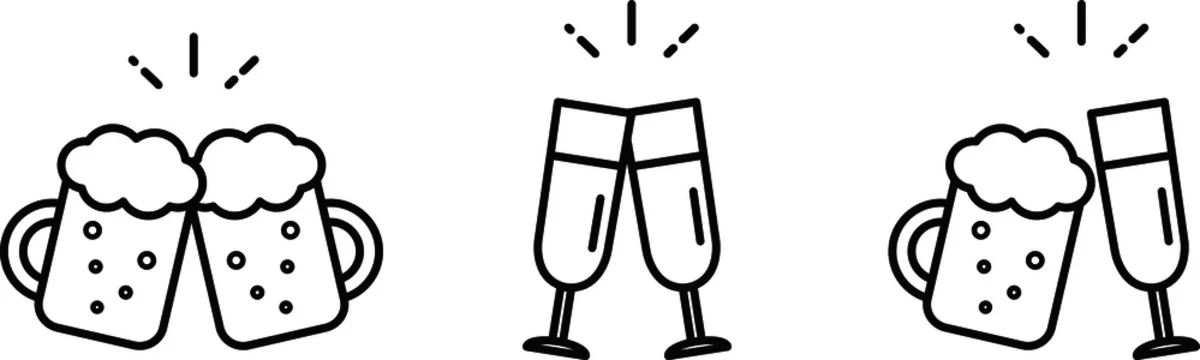 乾杯のアイコン ビール ワイン イラスト Stock Vector Adobe Stock