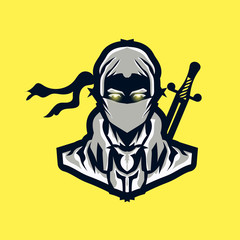 Ninja vector design, esport logo gaming ninja mascot