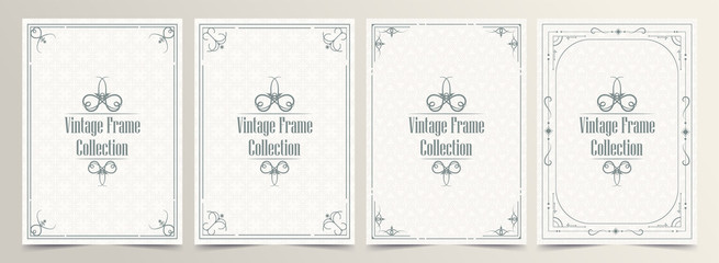 Vintage ornamental white frame collection

