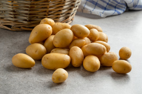  Fresh Small New Potatoes Close Up