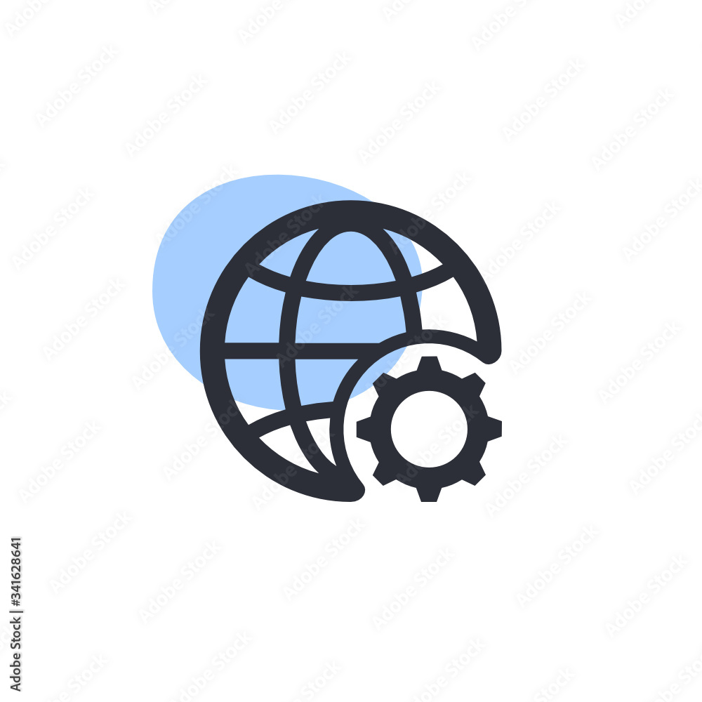 Wall mural web settings - modern app button