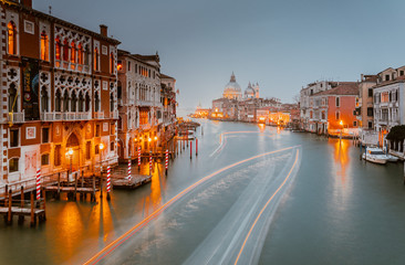 Naklejka premium view of Santa Maria della Salute church on sunset. Venice, Italy