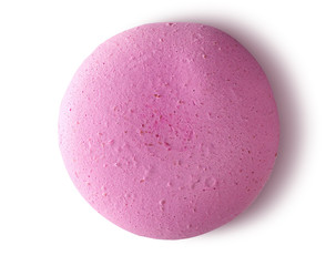 One pink macaroon top view