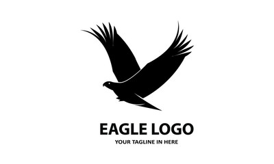 silhouette A simple eagle, suitable for business symbols or logos	