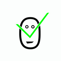 Check mark symbol. Vector tick icon