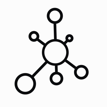 Network Connection Hub. Switch Icon. Device connection. Vector icon.