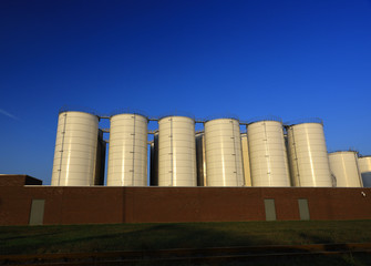 A close up of a factory building, dutch industry