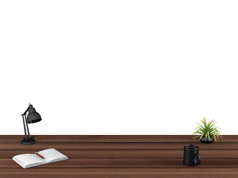 wooden desk home office background 