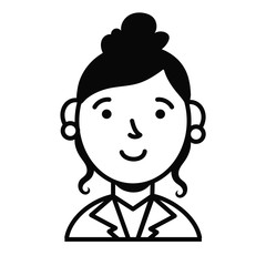 business woman female avatar character icon