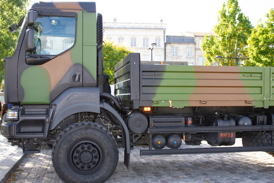 Renault French military truck in camouflage paint trm