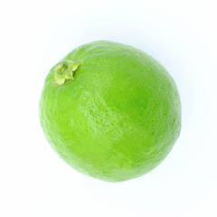 Fresh lime isolated on white background