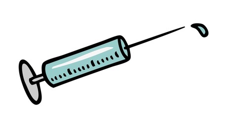 Volle Spritze mit Impfstoff gegen Coronavirus und Covid-19