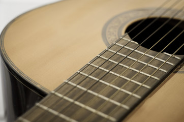 Fototapeta premium acoustic guitar close up