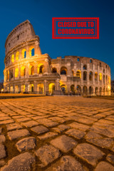 Naklejka na ściany i meble Colosseum at sunset