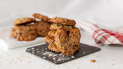 OAT AND BANANA COOKIES WITH CHOCOLATE NIPPLES AND HEART SHAPE