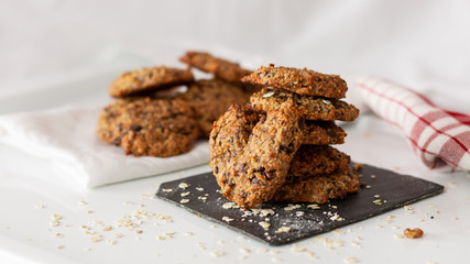 OAT AND BANANA COOKIES WITH CHOCOLATE NIPPLES AND HEART SHAPE
