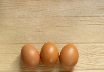 eggs on wooden table