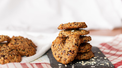 OAT AND BANANA COOKIES WITH CHOCOLATE NIPPLES AND HEART SHAPE