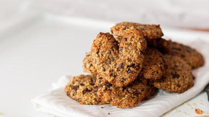 OAT AND BANANA COOKIES WITH CHOCOLATE NIPPLES AND HEART SHAPE