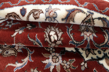 Old and modern Persian Colourful Arabesque and handmade carpet, rug gelim, patchwork, and Gabbeh...