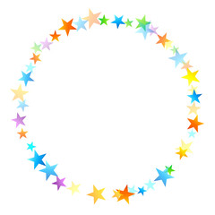 Rainbow Festive Confetti. Carnival Star Falling.