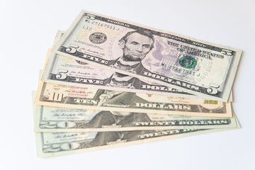 Dollar sign. American money on a white background