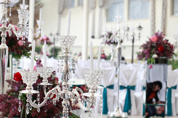 Beautiful decoration setup for wedding ceremony